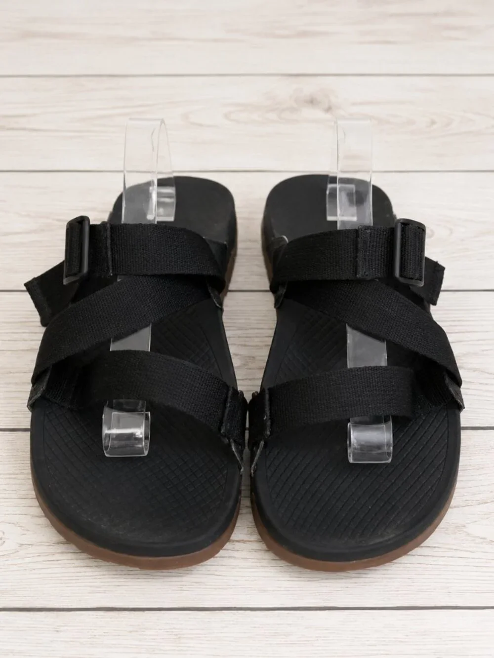 Chaco Black and Brown Sandals with Adjustable Straps Men's Sz 9